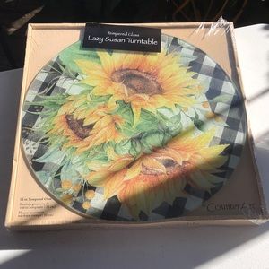 Tempered Glass lazy Susan turntable